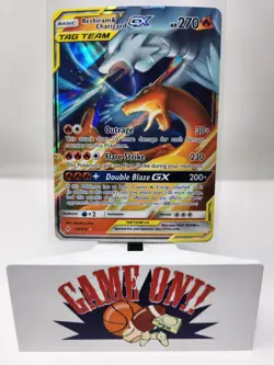 Pokemon Reshiram Charizard GX Tag Team 20/214 SM Unbroken Bonds Full Art Holo sc - Image 1