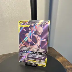 Pokemon Mewtwo & Mew GX Full Art 222/236 Sm-Unified Minds TAG TEAM Holo 270 HP - Image 3