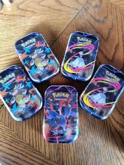 Pokemon TCG Mega Evolution - Mega Heroes Mini Tin Sealed Lot Of 5 - Image 1