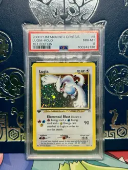 2000 POKEMON NEO GENESIS 1ST EDITION #9 LUGIA HOLO PSA 8 - Image 1