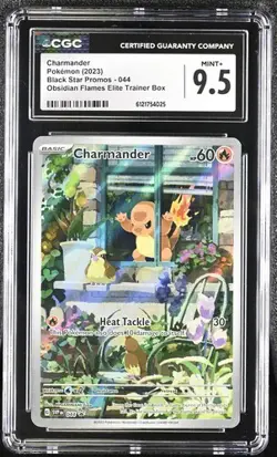 2023 POKEMON SVP BLACK STAR PROMO #044 CHARMANDER CGC Mint+ 9.5 - Image 1