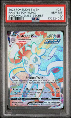 2021 POKEMON SWORD & SHIELD EVOLVING SKIES SECRET FULL ART/SYLVEON VMAX PSA 10 - Image 1