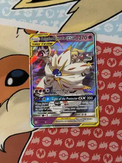 Pokemon Solgaleo & Lunala GX TAG TEAM Ultra Rare Holo SM-Cosmic Eclipse 75/236 - Image 1