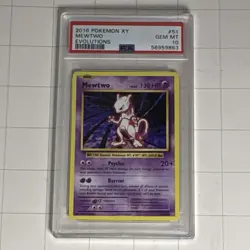 Pokemon Mewtwo 51/108 Evolutions Rare PSA 10 Gem Mint 2016 English - Image 1