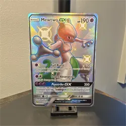 Pokemon Shiny Mewtwo GX SV59/SV94 Hidden Fates Shiny Vault Full Art Holo 190 HP - Image 1