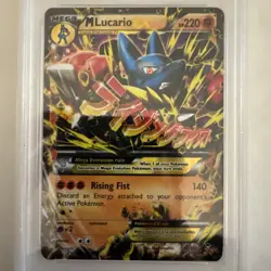 2014 POKEMON XY M LUCARIO EX FURIOUS FISTS #55 PSA 9 MINT - Image 3