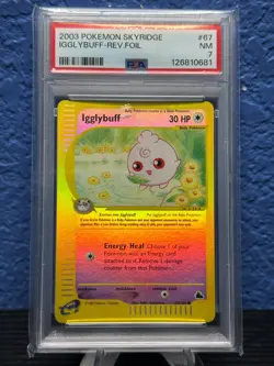 Pokemon Igglybuff Skyridge Reverse Holo #67 PSA 7 Near Mint - Image 1