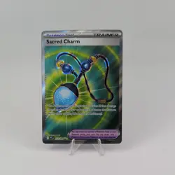 Sacred Charm 122/094 NM – Full Art Holo – 2025 TCG Pokemon Phantasmal Flames - Image 1