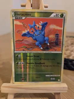 Pokemon TGC Heracross 43/123 Reverse-Holo Heart Gold & Soul Silver - Image 1