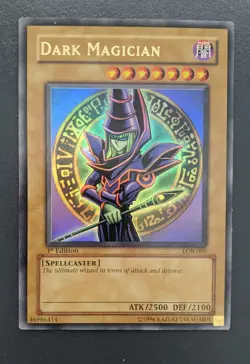 Dark Magician LOB-005 1st Edition - Checked by a pro, read description - Image 1