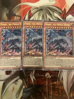 YUGIOH NIBIRU, THE PRIMAL BEING QUARTER CENTURY RARE RA04-EN030 x3 PLAYSET - Image 1