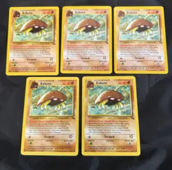 Pokemon TCG Kabuto Fossil 50/62 Vintage WOTC Unlimited 5 Card Lot - MP - Image 3