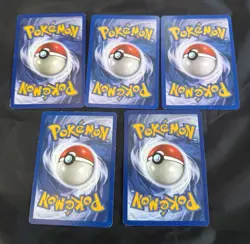 Pokemon TCG Kabuto Fossil 50/62 Vintage WOTC Unlimited 5 Card Lot - MP - Image 4