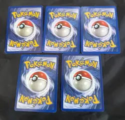Pokemon TCG Kabuto Fossil 50/62 Vintage WOTC Unlimited 5 Card Lot - MP - Image 5
