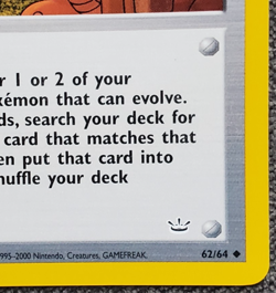 1st Ed. Pokemon Breeder Fields - Neo Revelation - #62/64 - Vintage Pokemon Card - Image 4