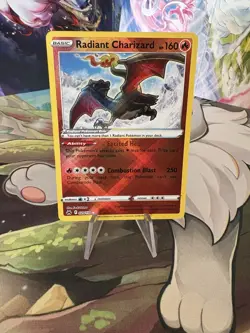 Pokemon TCG Radiant Charizard Crown Zenith Holo Card 020/159 NM Condition - Image 1