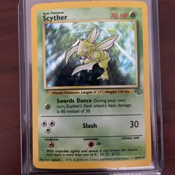 Pokemon TCG Scyther Holo Rare Card Jungle Set 10/64 WOTC Vintage 1999 MP - Image 2