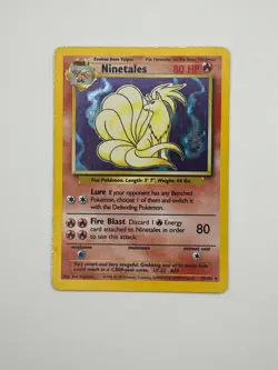 Pokemon TCG Ninetales Base Set 12/102 Holo Unlimited Holo Rare - Image 1