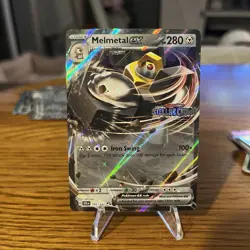 Pokemon Melmetal ex Stellar Crown Stamped Promo 105/142 Holo - Image 1