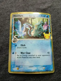 Pokemon TCG Celebrations Mimikyu Delta Species SWSH136 Black Star Promo NM - Image 1