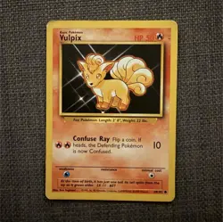 Pokemon TCG Vulpix 68/102 Base Set Regular Common Wizards 1999 - Image 1