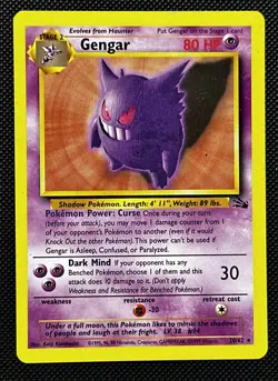 Pokemon TCG Gengar 20/62 Fossil Non-Holo Card Unlimited - Image 1