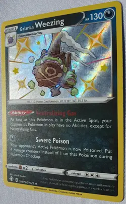 Pokemon Galarian Weezing Shiny Holo Rare Shining Fates: Shiny Vault SV077/SV122 - Image 3