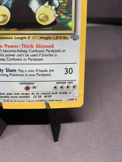Pokemon TCG Snorlax Jungle Set 11/64 Holo Rare 1999 WOTC VTG MP/HP - Image 4
