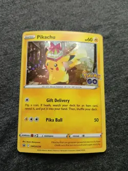 Pokemon TCG Pikachu SWSH234 Pokemon Go Black Star Promo - Image 1