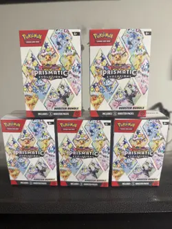 Lot of 5 Pokemon TCG Prismatic Evolutions Booster Bundle Boxes RESEALED Read Des - Image 1