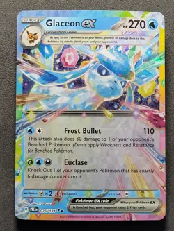 Glaceon ex 026/131 Double Rare Prismatic Evolutions Pokemon TCG - Image 1