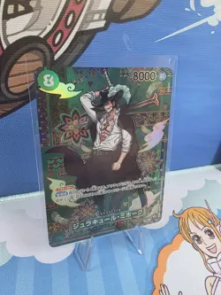 One Piece Dracule Mihawk - OP12-030 SP The Azure Sea's Seven Japanese Foil OP14 - Image 3