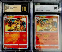 Pokemon CGC Graded Charizard Tag Bolt Holo Japanese 2018 Lot of 2 Cards - Image 1