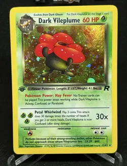 1st Edition Dark Vileplume 13/82 Holo Team Rocket WOTC Pokemon Single Card - Image 1