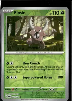 Pokemon Pinsir 003/167 Twilight Masquerade Reverse Holo Common 5 Card Lot - Image 1