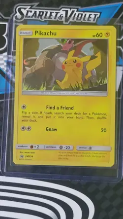 Pikachu 2019 Sun & Moon Black Star Promo Cosmos Pokemon Card SM234 Mint - Image 1