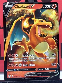 Charizard V 017/172 Brilliant Stars Ultra Rare Holo Full Art Pokemon Card - Image 3