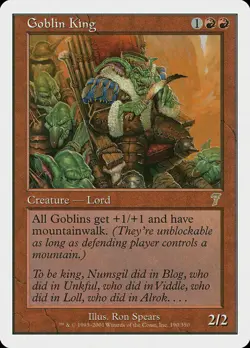 mtg magic goblin king 7 th e edition ENGLISH roi des gobelins - Image 1