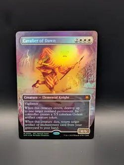 MTG - Cavalier of Dawn - FOIL BORDERLESS - Creature - DFT SPG #84 - Mythic - Image 1