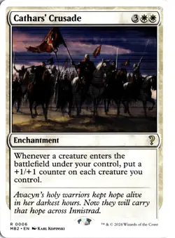 Cathars' Crusade (White Border) 6 MB2 Mystery Booster 2 NM - Image 1