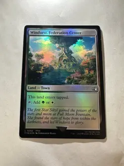 Windurst, Federation Center LP Final Fantasy Foil Magic The Gathering Mtg Land - Image 1