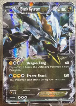 2013 POKEMON BLACK & WHITE LEGENDARY TREASURES #100/113 KYUREM EX HOLO - Image 1