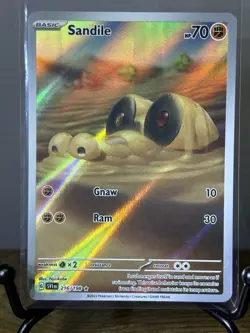 Pokemon TCG Sandile Illustration Rare Card 216/198 Scarlet & Violet Base Set NM - Image 1