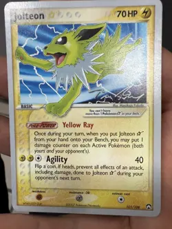 Pokemon TCG Jolteon Gold Star 101/108 2007 World Championships NM - Image 3