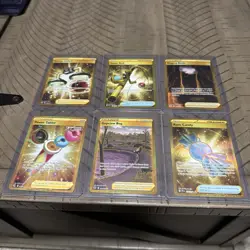 gold Trainer pokemon card lot (6 Cards) - Image 1