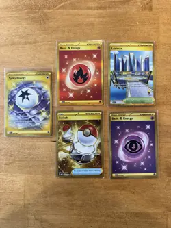 Gold Hyper Rare Lot Of 5 Pokemon Tcg 3 Gold Star - Image 1