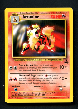 Pokemon Card: ARCANINE Black Star Promo 6/53 (LP) - Image 1