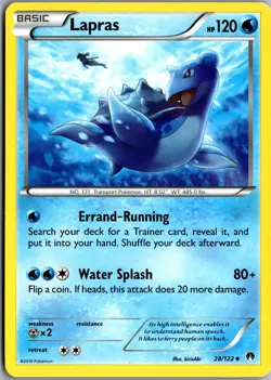 Lapras 28/122 Uncommon XY - BREAKpoint LP Pokemon Card - Image 1