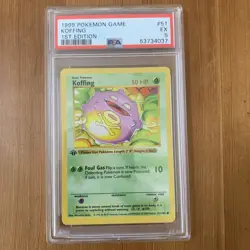 1999 POKEMON SET 1ST EDITION #51/102 KOFFING PSA 5 - Image 1