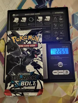 Heavy! 22.65g Pokemon TCG SV 10.5 Black Bolt Booster Pack Sealed! - Image 1